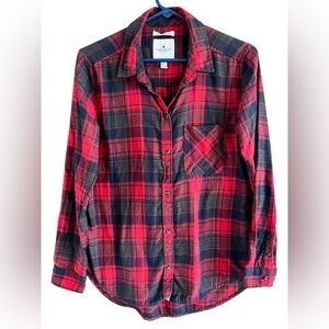 Hostess Pick American Eagle Red Plaid Shirt